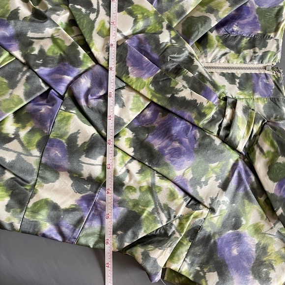 Vintage Green and Purple Floral Sheath Dress - Picture 11 of 15